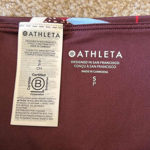 ATHLETA SET SQUARE NECK BRA CUP TANKINI , CLEAN FULL BIKINI BOTTOM NWT - Picture 5 of 10